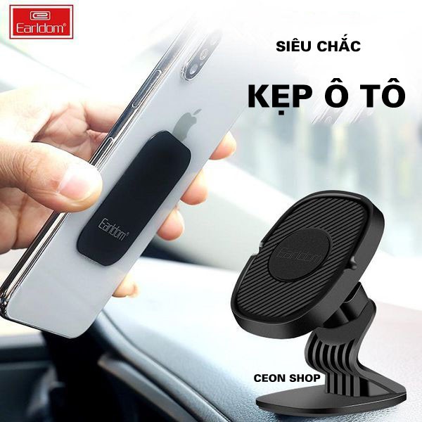 [CỰC CHẮC] Giá đỡ điện thoại trên ô tô, kẹp từ nam châm hít iphone samsung xem hơi, keo 3M xịn dán tap lô gọn gàng CEON