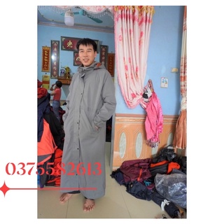 Áo mưa măng tô nam nữ 2 lớp cao cấp chống thấm