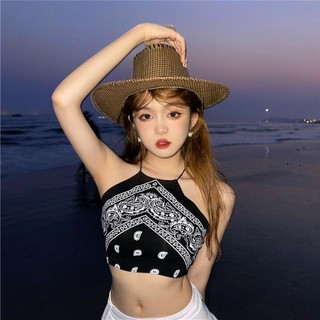 Áo yếm thổ cẩm 2 dây chéo thời trang ulzzang Becky mặc đi biển mùa hè A400.74.1681