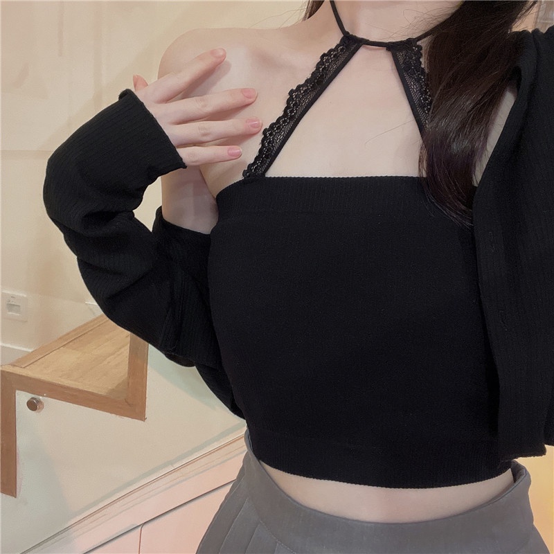 Áo yếm dây ren dáng croptop buộc cổ mẫu hot  Áo quây bra kiểu ống tiểu thư ôm body tôn vòng 2 siêu co dãn 𝙍𝙪𝙗𝙮𝘼𝙣𝙖𝙨𝙩𝙖𝙨𝙞𝙖