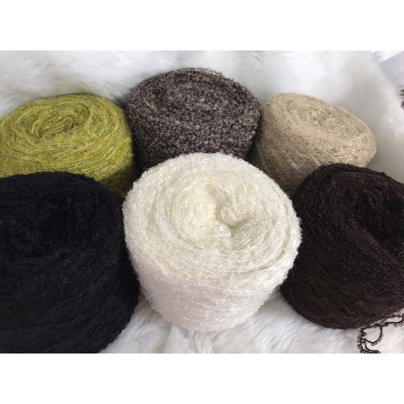 LOOP YARN Len xù vòng kiểu mới , dùng đan móc áo , mũ , khăn , thảm đệm.