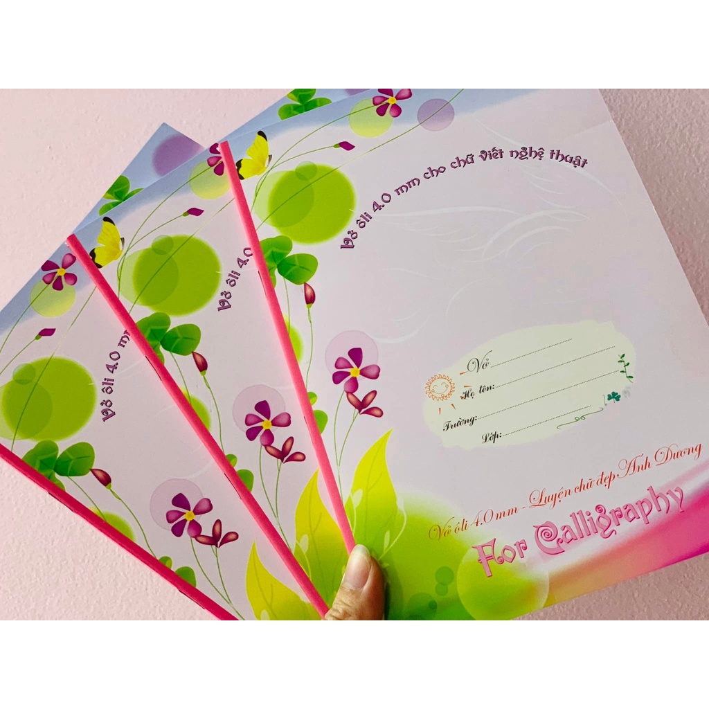 Vở ô ly vuông 4.0 mm Ánh Dương - cho chữ viết nghệ thuật