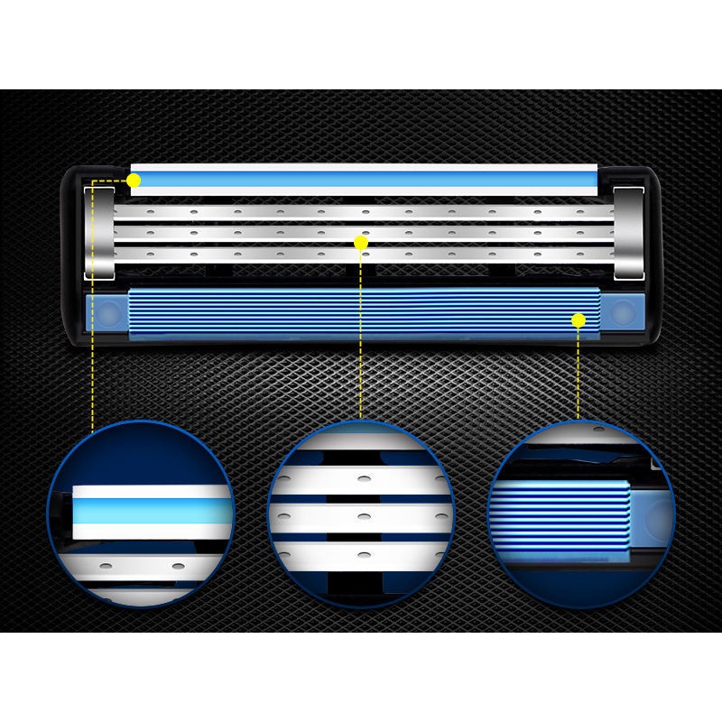 Lưỡi dao cạo 3 lớp/Áp dụng cho Gillette Mach 3/Máy cạo râu