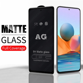 AG Kính Cường Chống Vân Tay Lực Nhám Bảo Vệ Màn Hình Cho Xiaomi Mi 11 Lite 10T 9T Redmi Note 7 8 9 10 Pro Poco X3 Pro M3 M4 F3
