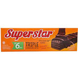 Hộp Bánh Xốp Superstar Chocolate 108g (6x18g)