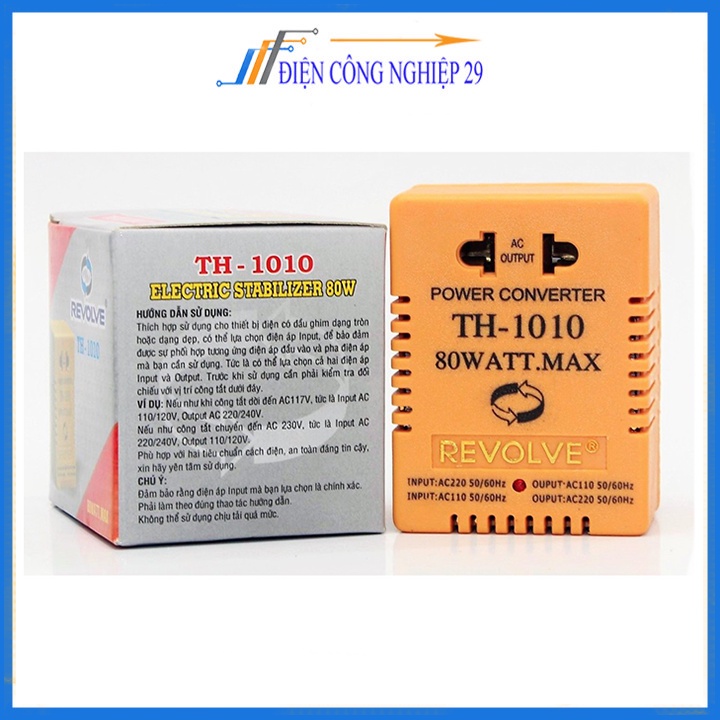 Bộ Chuyển Đổi Điện Revolve TH-1010 220AC↔110AC 80w