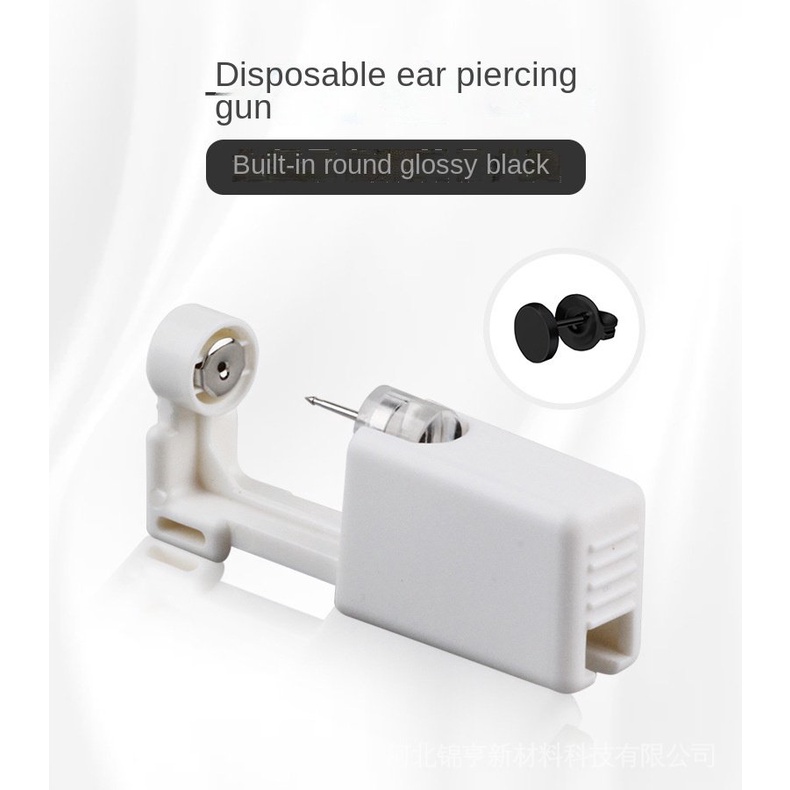 Khuyên Xỏ Tai Màu Đen Dùng Một Lần Phong Cách Punk Cá Tính Cho Nam Nữ