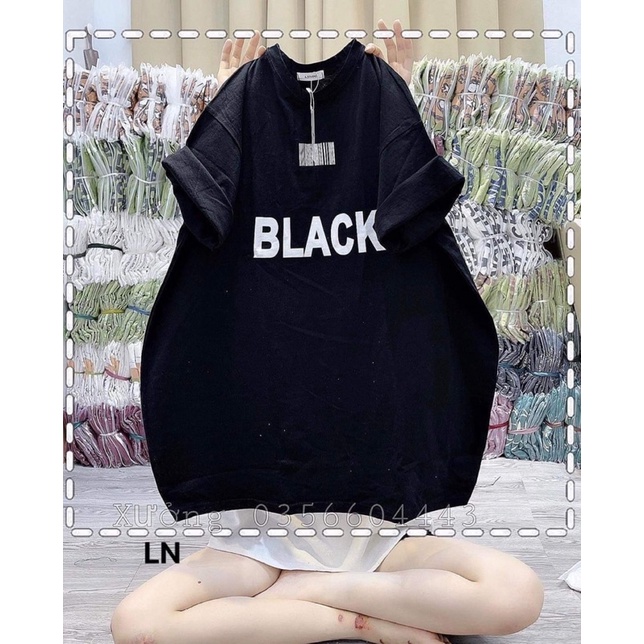 Áo phông BLACK đa màu LN11