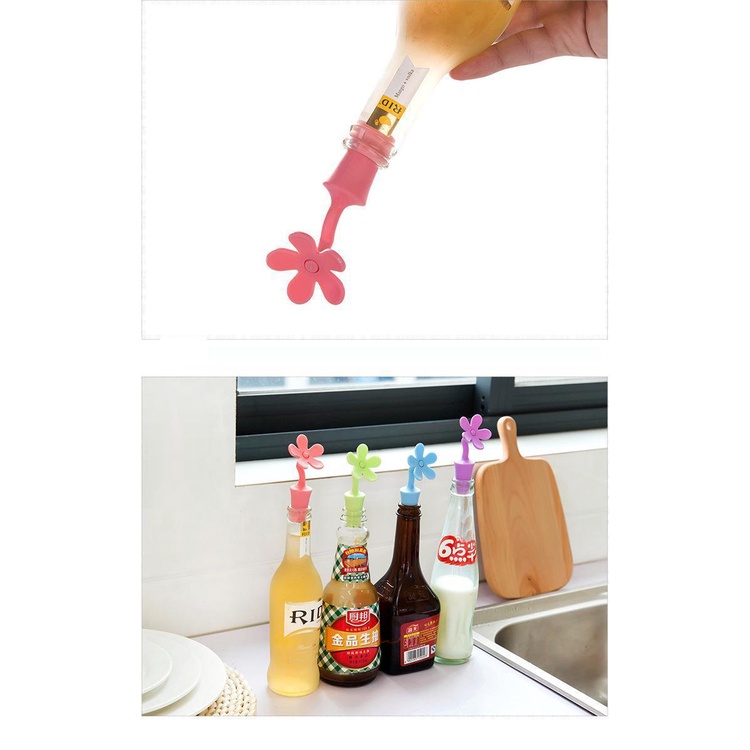 Nút bịt miệng chai hình hoa chống đổ