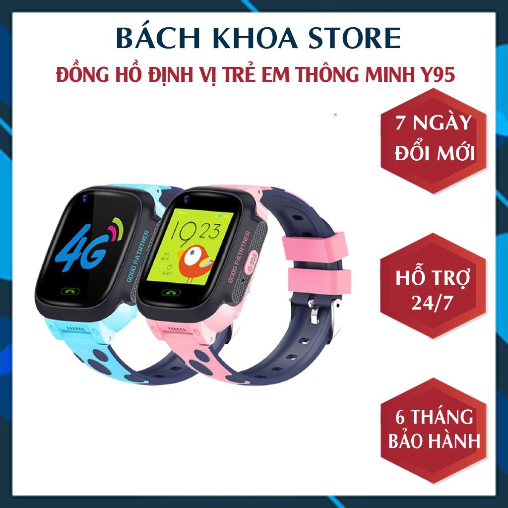 Đồng Hồ Thông Minh Cho Bé Y95 Đồng Hồ Định Vị Trẻ Em Gọi Video Call Đa Chức Năng- Bảo Hành 6 Tháng, UY TÍN