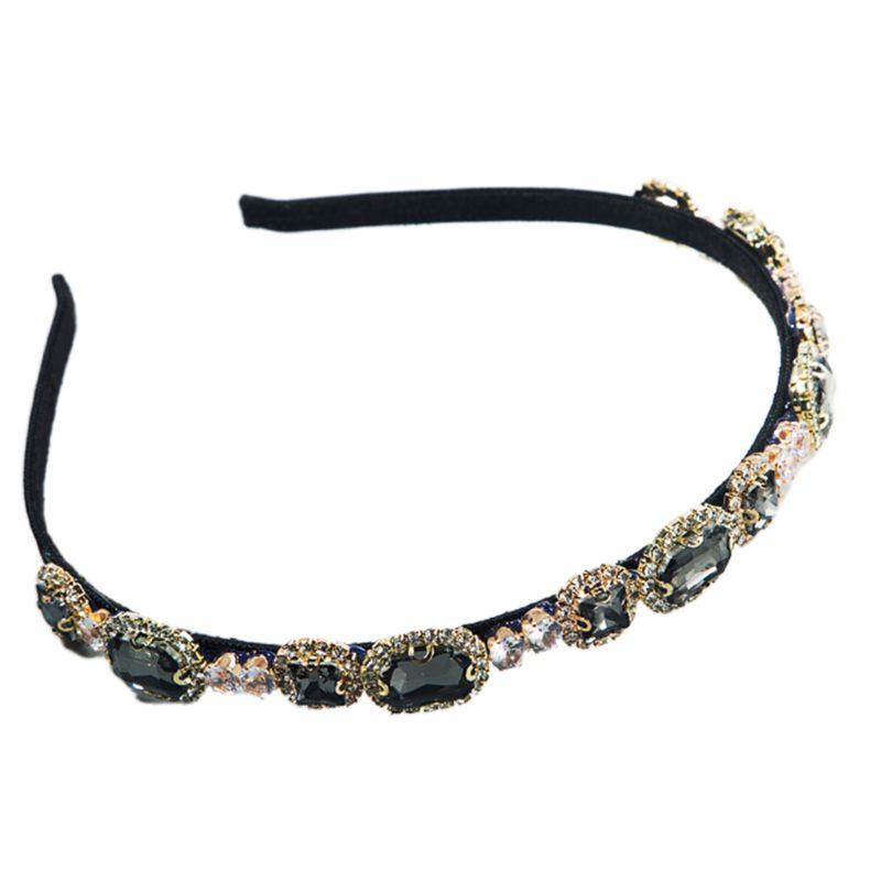 Băng Đô Cài Tóc Đính Đá Nhiều Màu Sắc Lấp Lánh Chống Trượt Thời Trang Cho Nữ Banda