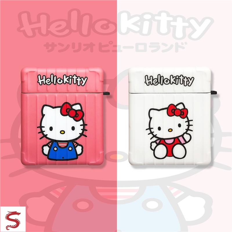 Vỏ Bọc Hộp Sạc Tai Nghe Không Dây Airpods 1/2/3 Pro Hình hello kitty Dễ Thương