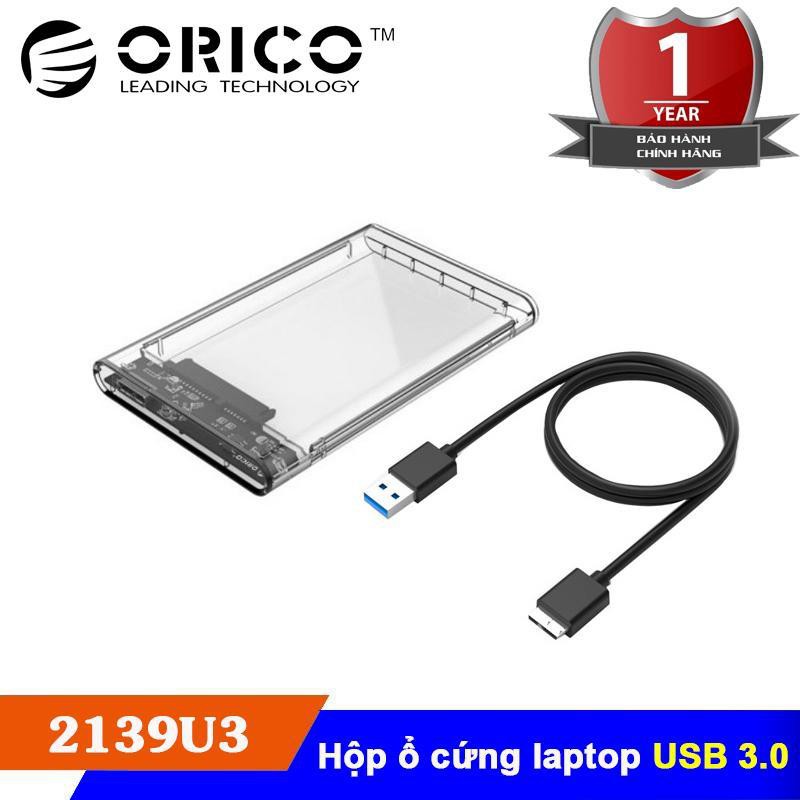 Hộp ổ cứng Hdd Box ORICO 2139U3, 2.5", USB 3.0 - Hàng phân phối chính thức
