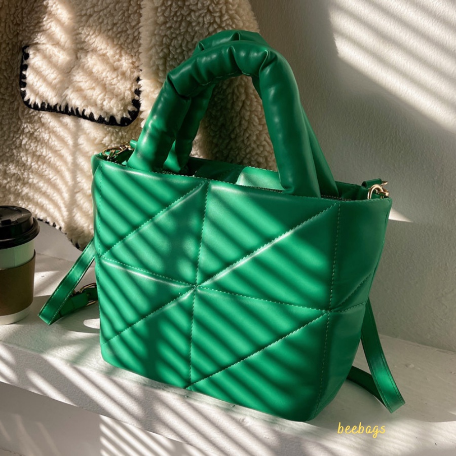 Túi Xách Chất Liệu Da Phao Màu Xanh Lá Và Đen Dễ Phối Đồ | PHAO12 | Túi Đeo Chéo Cầm Tay Da Phao Đi Làm, Đi Chơi, Cafe