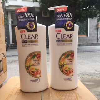 (SIÊU SỈ) Combo 6 chai Dầu gội Clear thảo dược 450ml Thái Lan