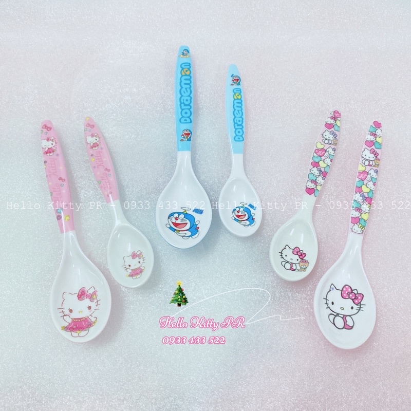 Muỗng thìa ăn cơm Hello Kitty - Doremon