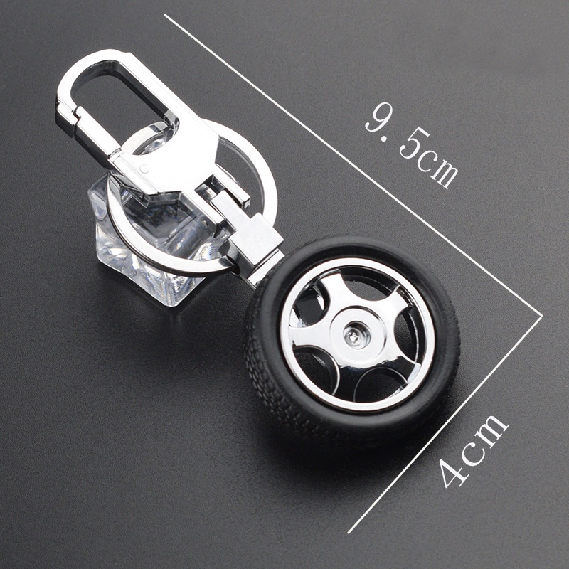 Móc Khóa Nhỏ Xoay Được Hình Bánh Xe Hơi / Tàu Thuyền Trang Trí Đa Ứng Dụng
