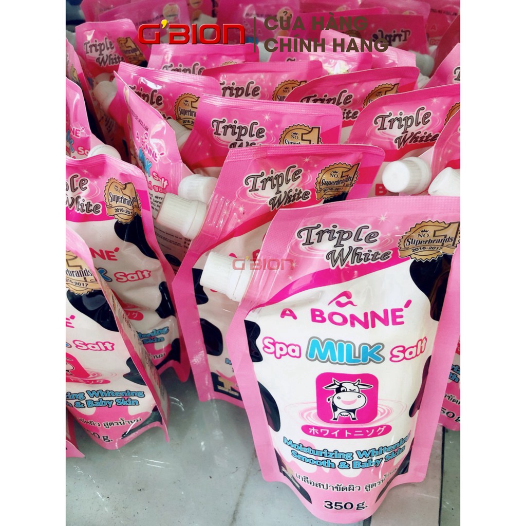 Muối tắm sữa bò tẩy tế bào chết A Bonne Spa Milk Salt Thái Lan 350gr , NPP GBION