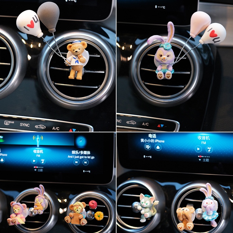 Phụ kiện khuếch tán nước hoa gắn điều hòa xe hơi dễ thương sáng tạo