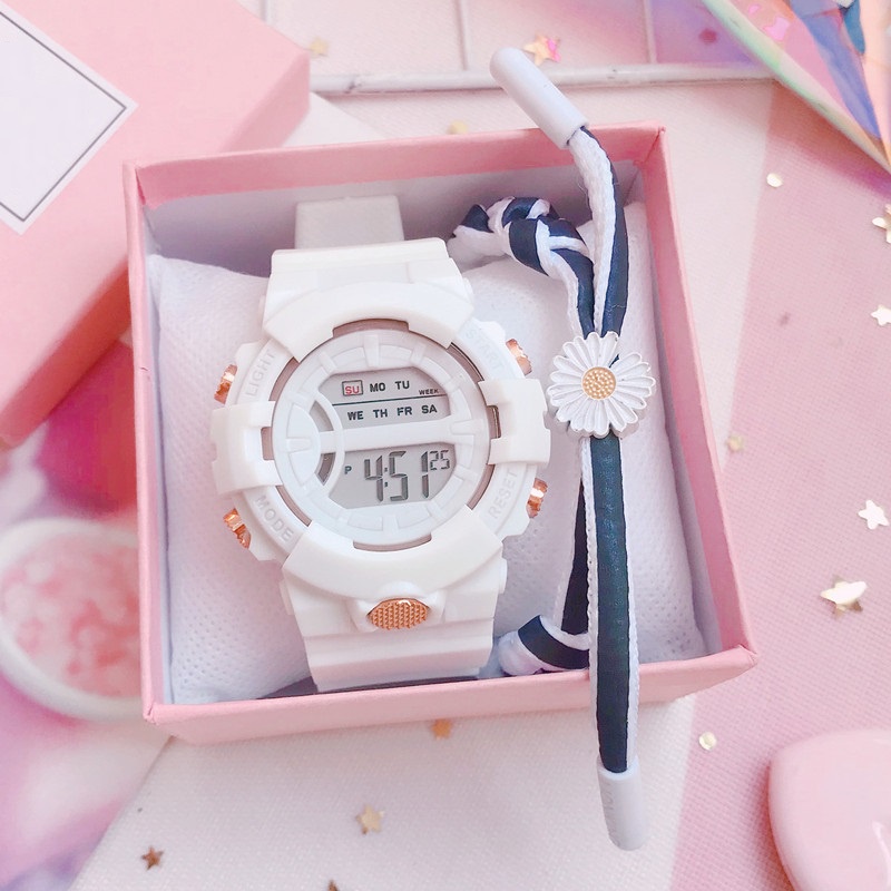 Đồng Hồ Điện Tử Thể Thao Nam Nữ UNISEX AOSUN TD4 Dây In Hình Hoa Cúc Hot Trend