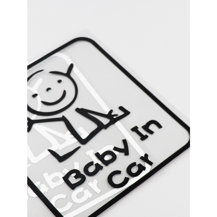 A509.Miếng Dán Phản Quang Cảnh Báo Baby In Car Chống Nước Chống Nắng Cho Thân Xe Hơi