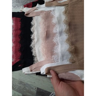 Áo len  2 dây cotton dệt kim