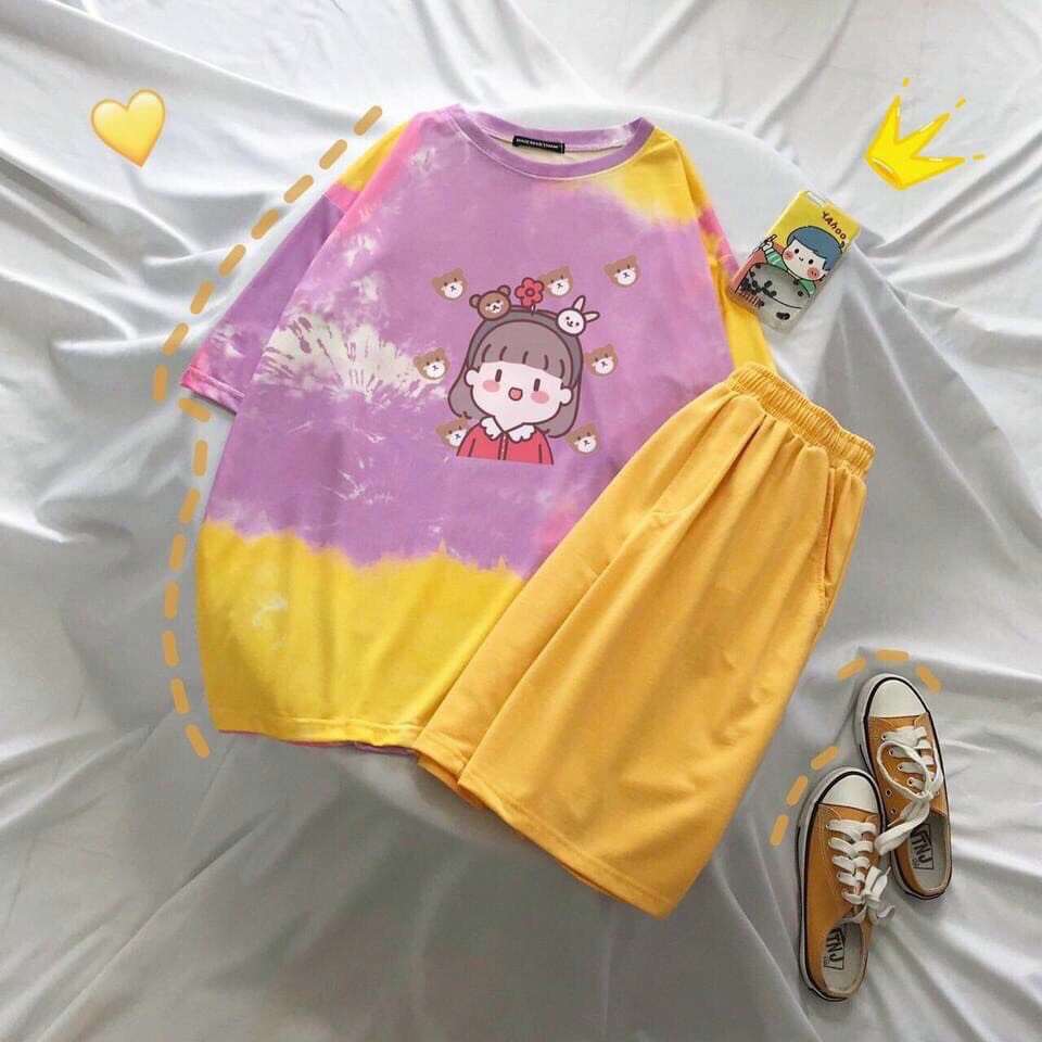 Đồ bộ hoạt hình form rộng Unisex BỘ LOANG NHIỀU MẪU Freesize dành cho nam nữ Molly Fashion | BigBuy360 - bigbuy360.vn