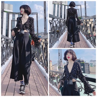 Áo crop hoạ tiết ngôi sao