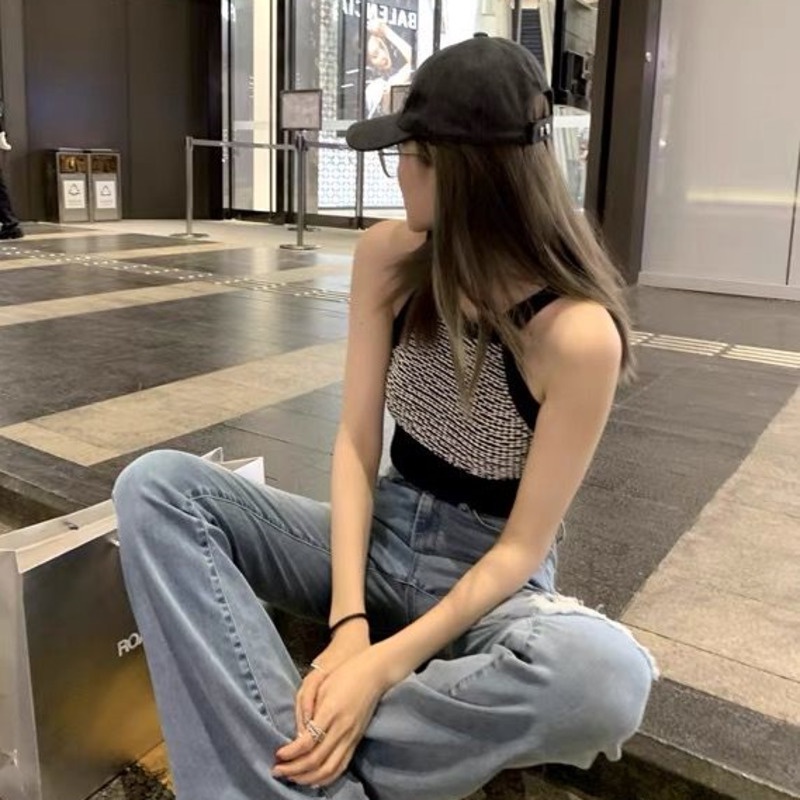 Áo Dệt Kim Không Tay Thời Trang Mùa Hè Dành Cho Nữ