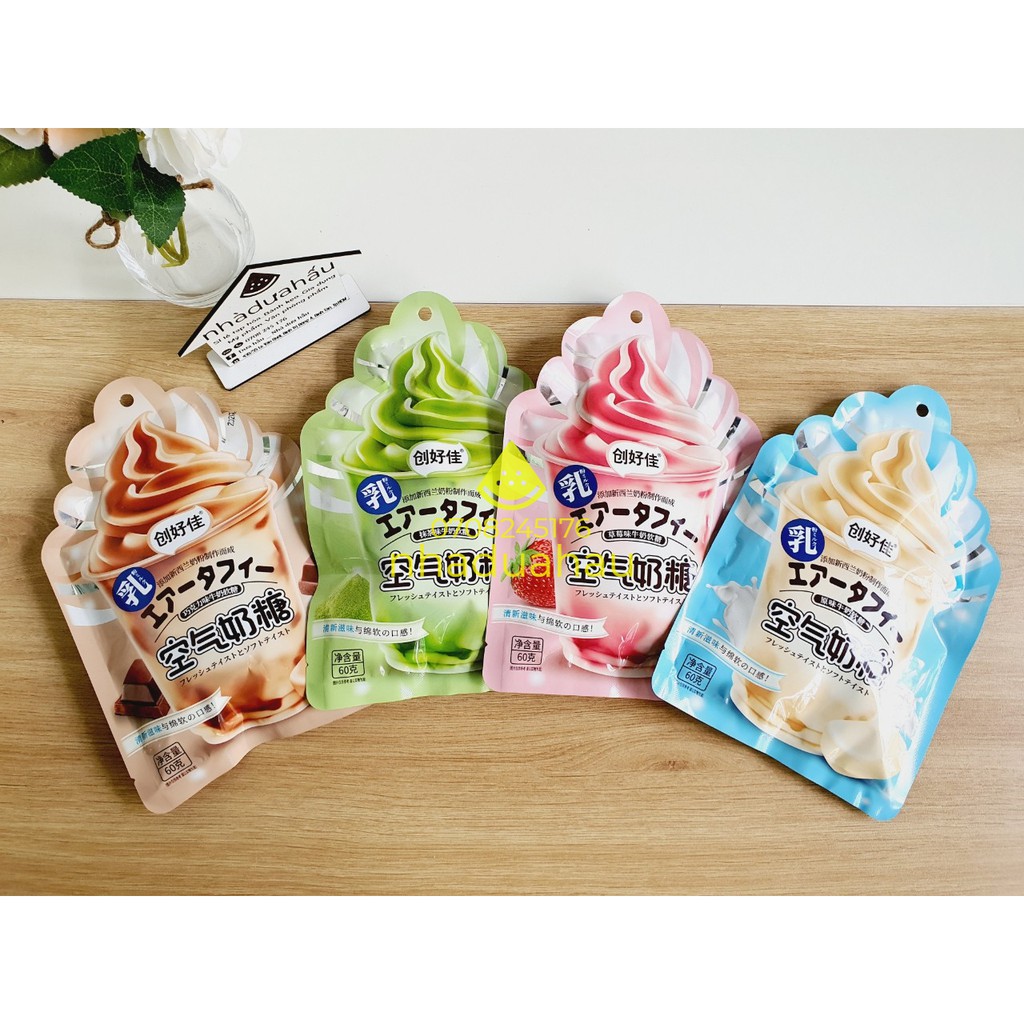 Một gói kẹo trà sữa trân châu đường đen/ matcha trà xanh Đài Loan gói 108g