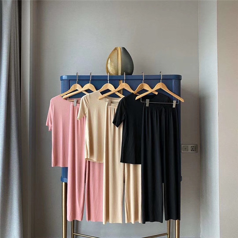 Đồ bộ nữ ❤️FREESHIP❤️ Bộ ngủ pijama tay ngắn quần dài chất thun cotton hoạ tiết đơn giản đáng yêu TN22