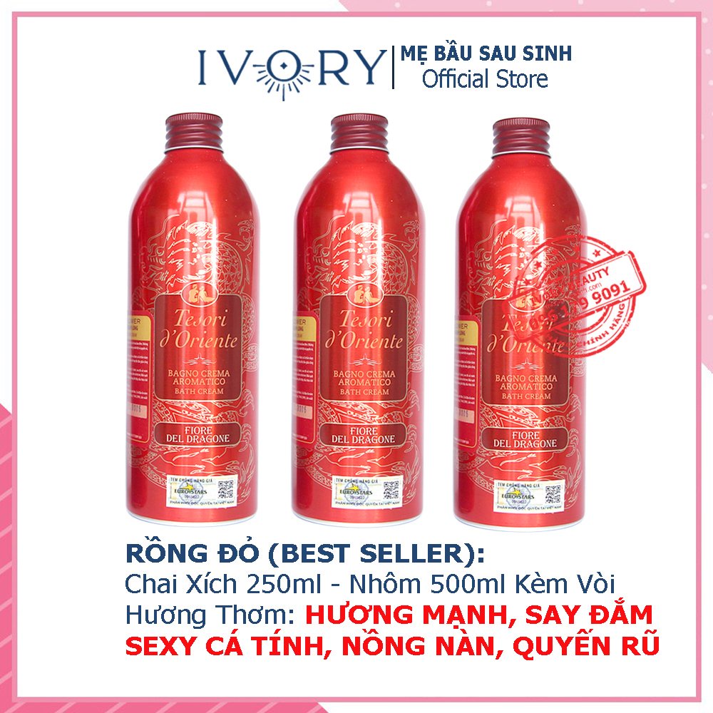 Sữa Tắm Nước Hoa Tesori Hoa Sen Thảo Mộc CHÍNH HÃNG Sữa Tắm Xích Ý 250ml Thơm Lâu