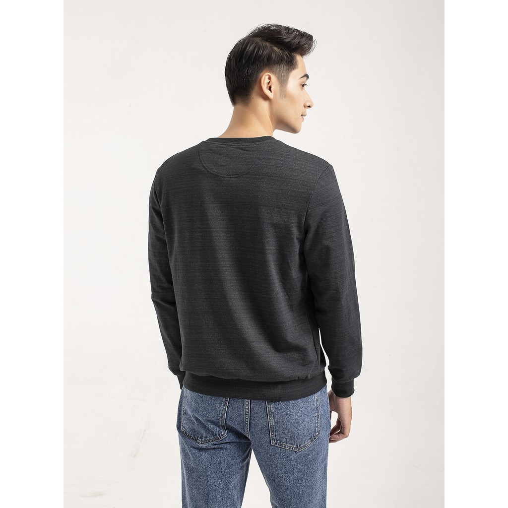 Áo thu đông cho nam ARISTINO cổ tròn, bo tay, bo gấu bằng vải dệt rib khỏe khoắn - ASW002W9 | BigBuy360 - bigbuy360.vn