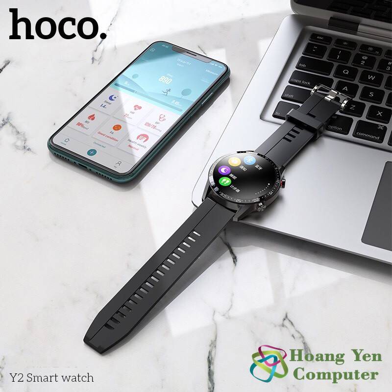 Đồng Hồ Thông Minh Smart Watch Hoco Y2 (Màn hình cảm ứng, Nghe gọi, Theo dõi sức khỏe) - BH 12 Tháng Chính Hãng