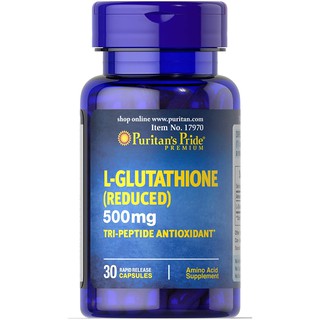 Viên Uống Làm Trắng Da, Giảm Nám, Thải Độc L- Glutathione (Reduced) 500mg Puritan's Pride 30viên