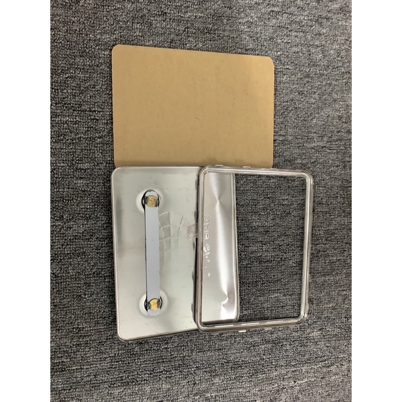 Khung biển số Xe Máy bộ 3 Món: Inox Xanh titan 7 Màu Vàng