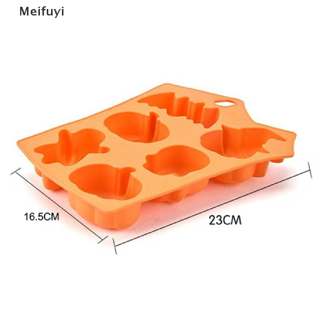 Khuôn Làm Bánh 6 Ngăn Hình Dơi Bí Ngô Halloween