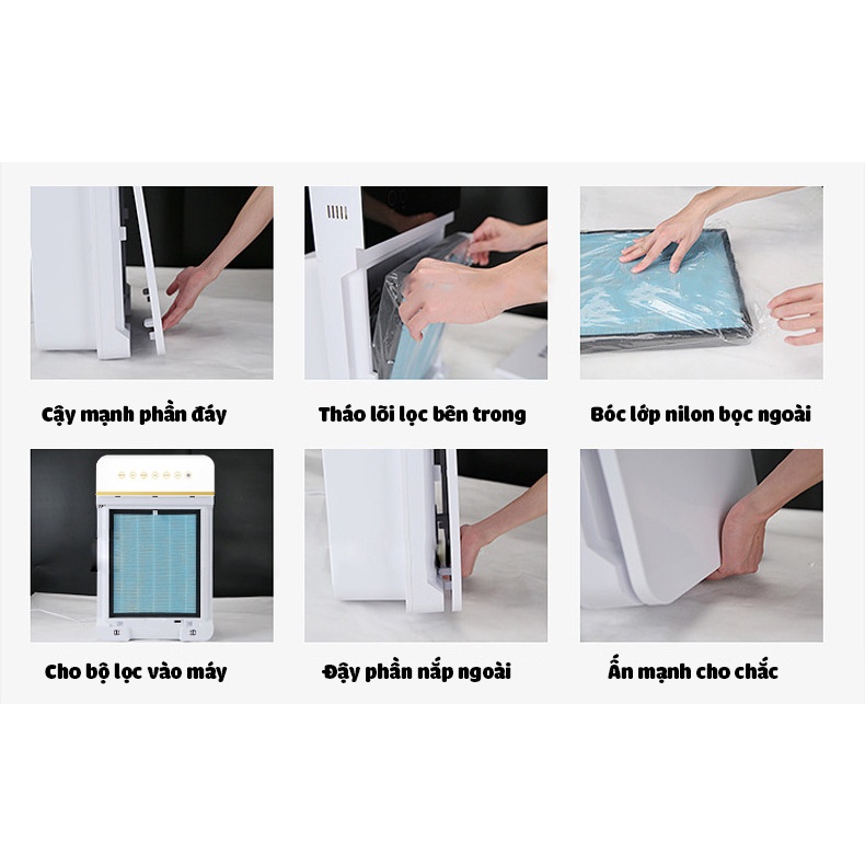Máy lọc điều hòa làm mát không khí công nghệ HEPA 5 lớp Ksrain JSY-40A hút sạch bụi mịn lọc không khí trong phòng