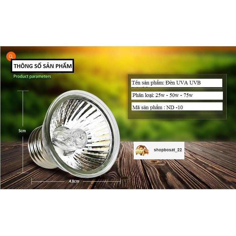 Đèn UVA+UVB 3.0, đèn sưởi nhỏ dùng cho bò sát thú cưng chính hãng Nomoypet