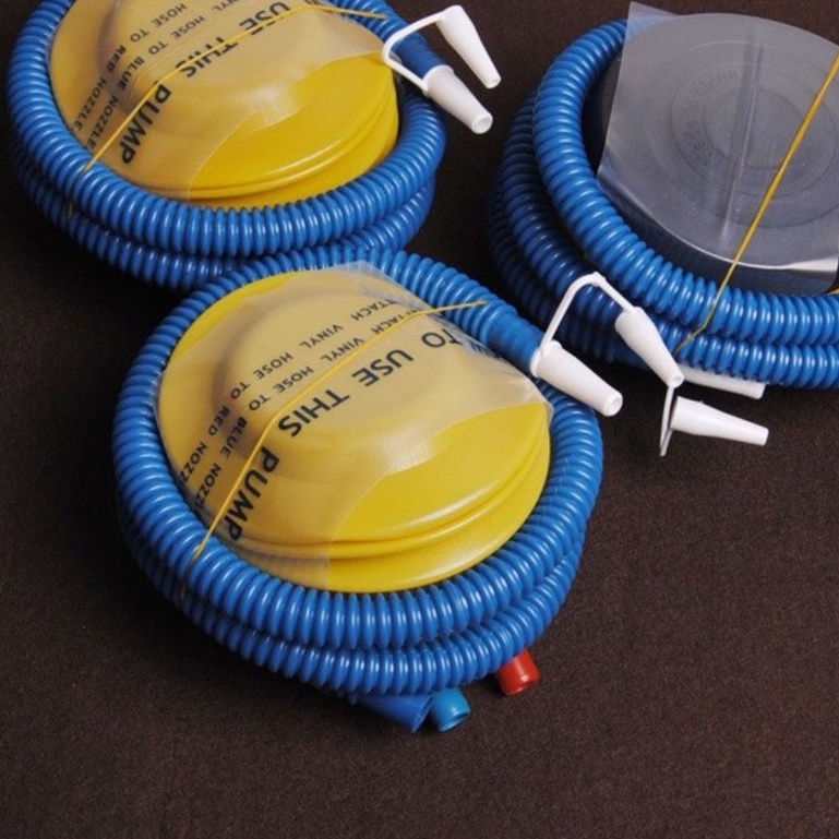 Bơm tay đa năng, bơm tay mini gia đình tiện dụng cho việc bơm đạp chân trụ hơi đấm bốc, gym ghế hơi, phao hơi, bóng bay