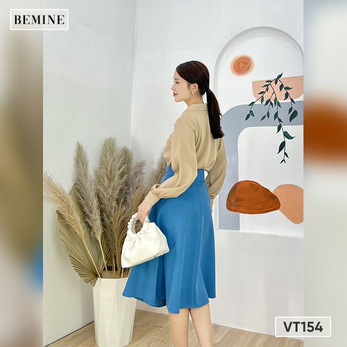 Váy dây đai 3 nút BEMINE VT154XANH