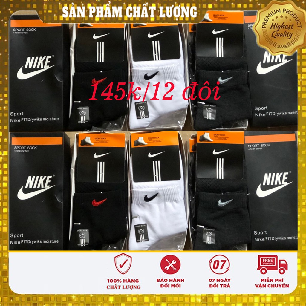 Vớ Bít Tất Dệt Kim Nike Thể Thao Đá Bóng Nam Cổ Cao Xịn