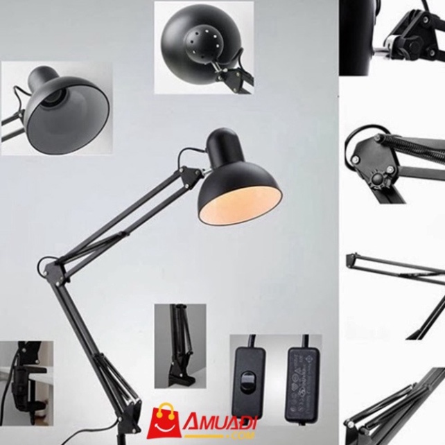 [Bảo Hành 12 Tháng] Đèn học để bàn chống cận đa năng, đèn học gấp gọn 2 trong 1 có đế và kẹp bàn cao cấp