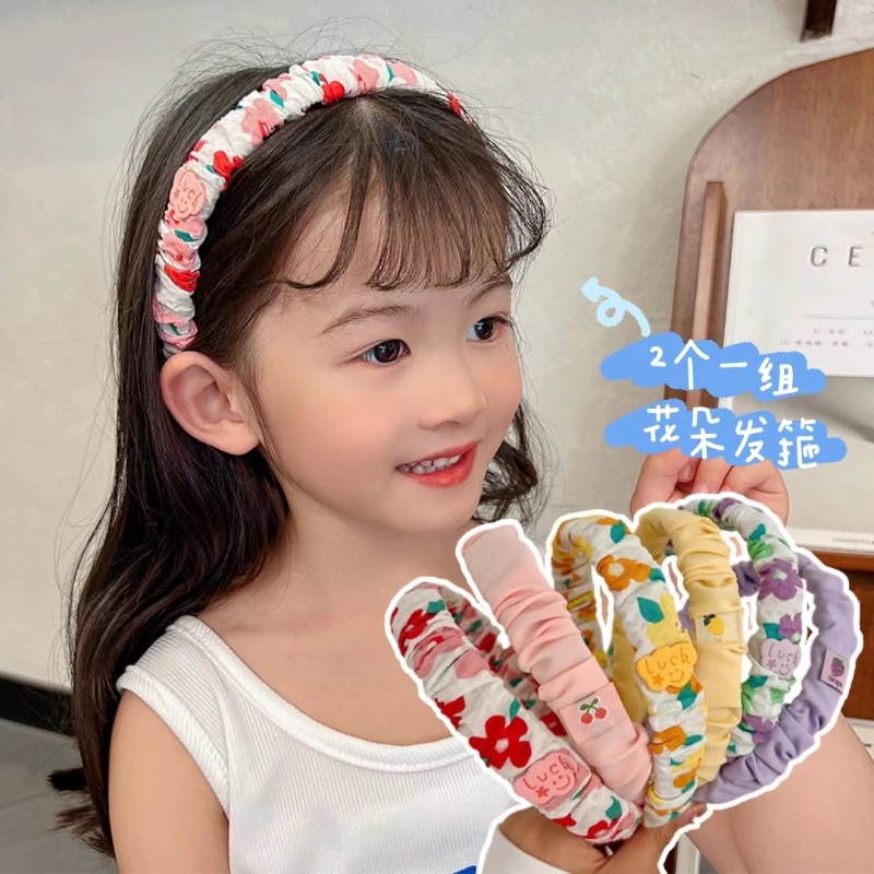 Băng Đô Cài Tóc Vải In Hoa Kiểu Hàn Quốc Dễ Thương Thời Trang Cho Bạn Gái