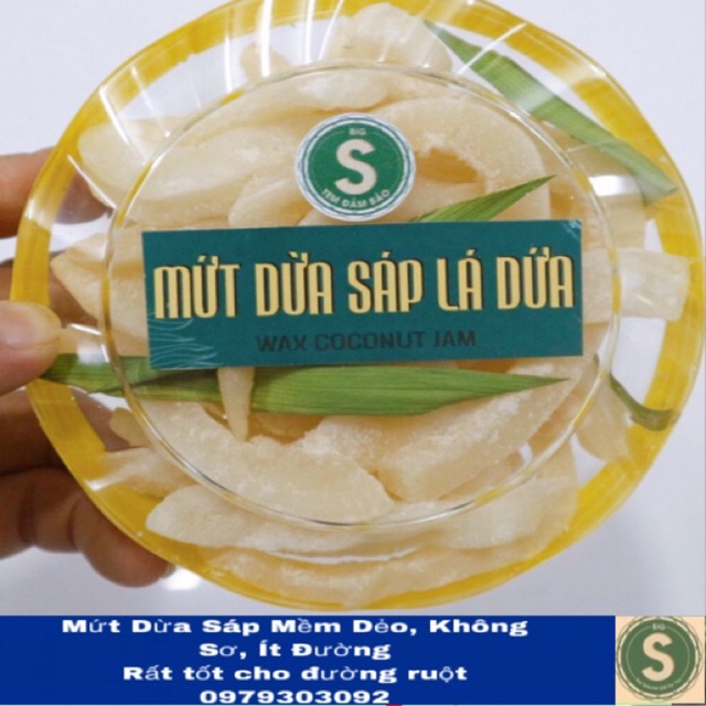 Mứt Dừa Sáp Lá Dứa 250g