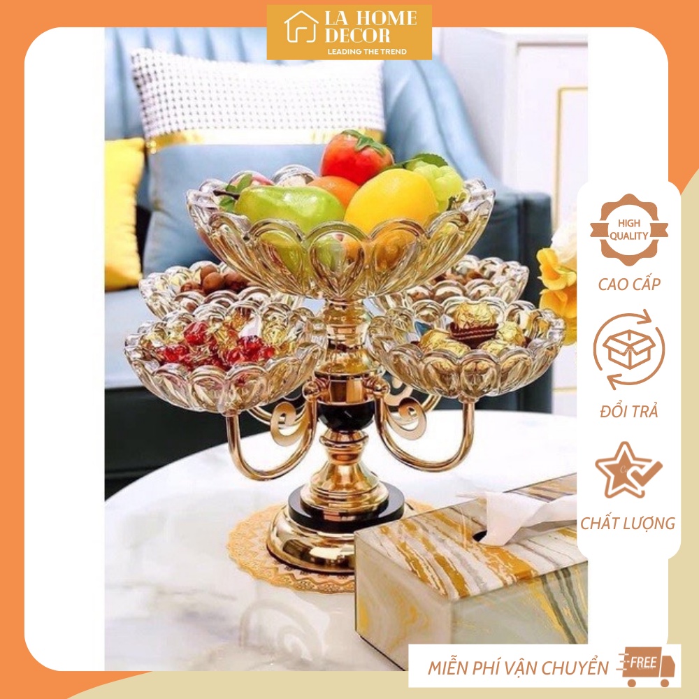 Khay đựng bánh kẹo Tết sang trọng, cao cấp, khay bánh kẹo KH003 La Home Decor
