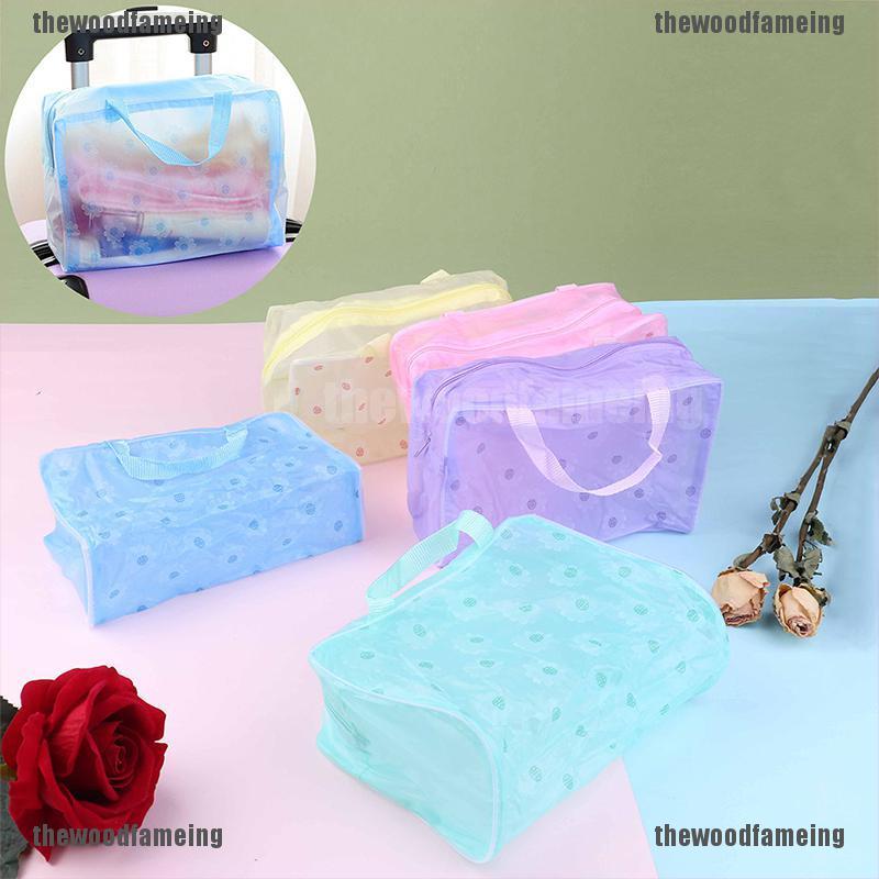 Túi Nhựa PVC Trong Suốt Đựng Mỹ Phẩm Tiện Dụng Khi Đi Du Lịch