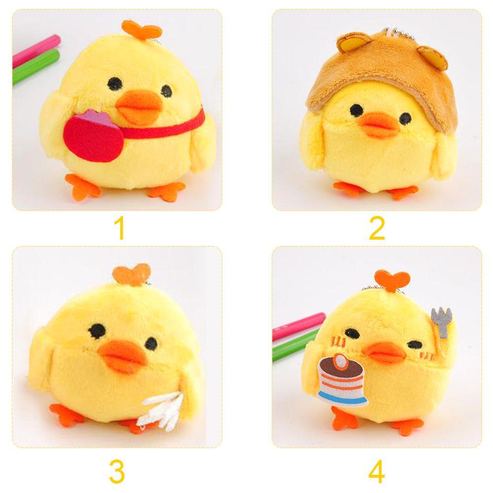 Móc Khóa Gà Nhồi Bông Mini 7cm Mềm Mại Đáng Yêu