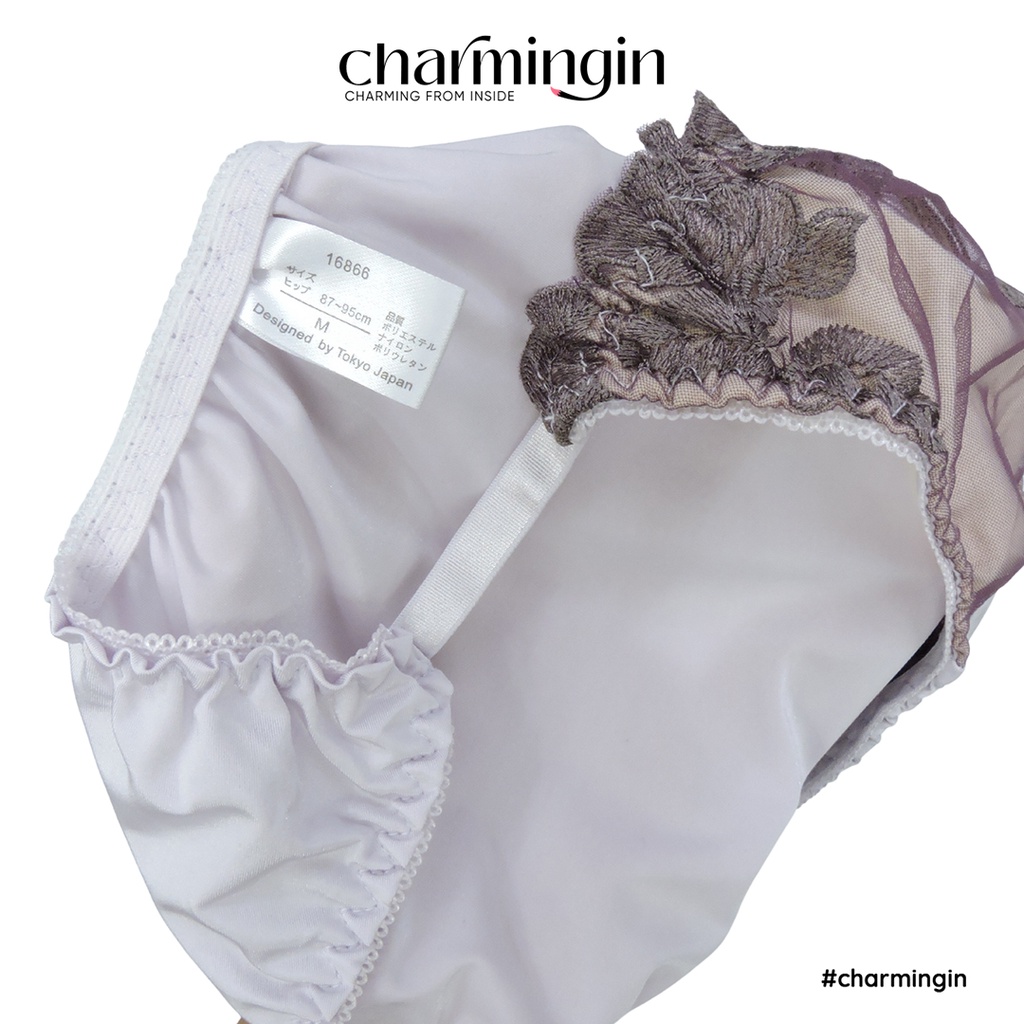 Quần lót mềm mịn ren hoa với dây hông cùng voan nơ đa phong cách size M, L - QLMF0046