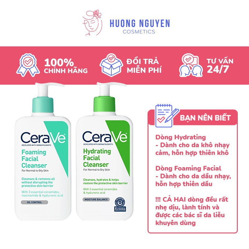 Sữa Rửa Mặt Cerave Cleanser Nhẹ Dịu & Lành Tính